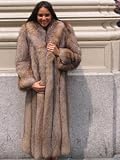 FABULOUS CRYSTAL FOX FUR COAT sz8 #3461