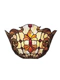 Dale Tiffany TW100886 Leland Wall Sconce Light, White and Art Glass Shade