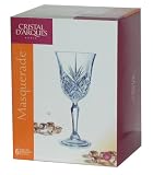 Cristal D'arques Diamax Masquerade Large Crystal Wine Glass, 25cl, Set of 6