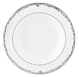 Lenox Coronet Platinum 9-Inch Platinum-Banded Fine China Pasta/Rim Soup Bowl, Set of 4