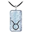 Holly Lynn Silver TAURUS Zodiac Dichroic Glass Necklace