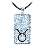 Holly Lynn Silver TAURUS Zodiac Dichroic Glass Necklace