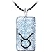 Holly Lynn Silver Taurus Zodiac Dichroic Glass Necklace