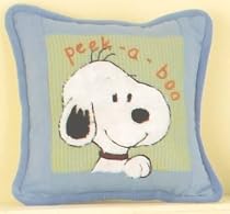 Lambs & Ivy Peek a Boo Snoopy Pillow