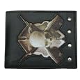 Halo - Bifold Wallet With Skull Patch - Black - 8 x 10.5 x 3'