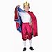 Deluxe Royal King Dress Up Costume - Maroon - Large 12-14