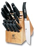 J.A. Henckels Twin Five Star 18-Piece Stainless-Steel Cutlery Set with Storage Block