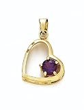 14K 6MM Amethyst Heart Pend - GH15881