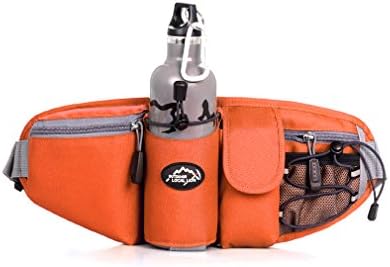 Outdoor Water-Resistant Runing Fanny Pack, Mens and Women's Waist Travel Pouch Hip Belt Bag (Orange)