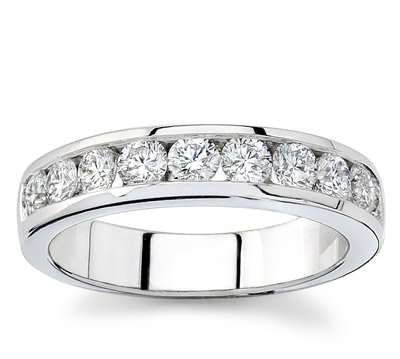 18k White Gold or Yellow Gold Channel-Set Diamond Band (H/SI2, 1 ct. tw.)