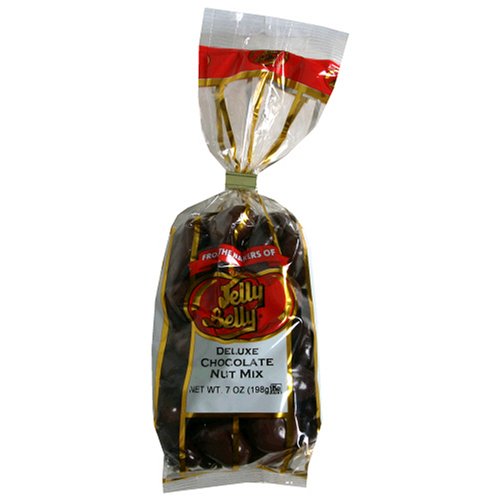 Jelly Belly Chocolate Deluxe Nut Mix, 7-Ounce Bags (Pack of 12) by Jelly Belly