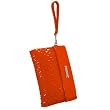 Women's Tangerine/Mandarine Leather Clutch: Tangerine/Mandarine Clutch