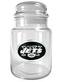NFL New York Jets 31-Ounce Glass Candy Jar - Primary Logo