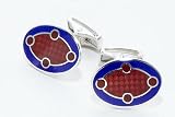 Sterling silver handmade cufflinks with enamel