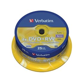 Verbatim 4x DVD+RW 4.7GB (Spindle Pack of 25)