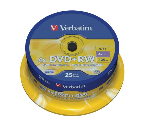 Buy Verbatim DVD+RW (4x) 25 Pack Spindle online at Discounted New and Used prices. Delivered to your door with Off-The-Bookshelf.