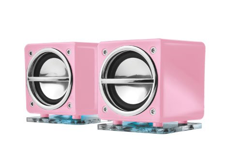 Trust Cube Enceinte pour Ordinateur Portable Rose