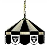 Oakland Raiders Stained Glass Pub Light Style: Swag