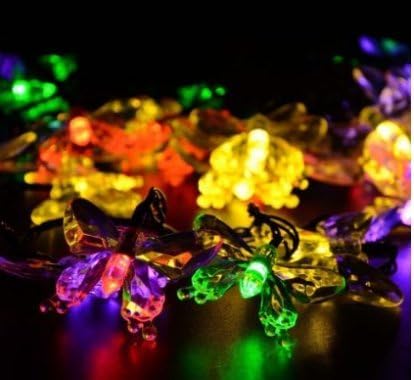 Wish Dayz Christmas Thanksgiving Day 40 LED String Decoration Lights Butterfly Battery Operated Led (Multi Color)