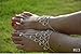 SweetM 2pc Rhinestone Barefoot Sandals Bridemaids Wedding Jewelry Toe Ring Anklets