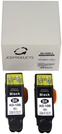 JCB Products Compatible Ink Cartridge Replacement For Kodak 10XL (2x Black, 2-Pack)