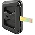 Prime-Line Products A 187 Sliding Screen Door Latch and Pull with Screws, Black, Hat Section