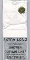 EXTRA LONG bath WHITE vinyl SHOWER CURTAIN Liner decor 72" x 84"