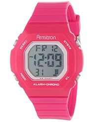 Armitron Womens 45/7033MAG Magenta Resin Strap Chronograph Digital Sport Watch