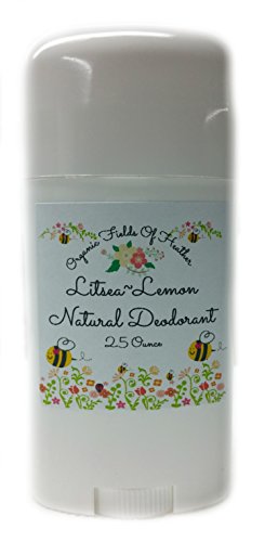 Organic Deodorant-Litsea Lemon-Healthy All Natural Deodorant Detoxes with No Aluminum - Handcrafted in New Hampshire - Best Natural Women's Hypoallergenic Deodorant That Works