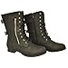 Twisted Women's TROOPER Wide Width/Wide Calf Mid-Calf Lace-Up Combat Boot