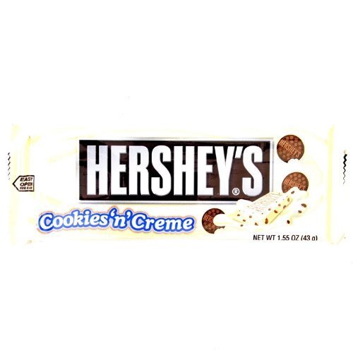 Hersheys Cockies & Creme weisse Schokolade mit Keksstücken 43 g Hersheys Cockies & Creme weisse Schokolade mit Keksstücken 43 g