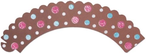 EuroQuest Imports Deco Cupcake Wraps with Polka Dots Design, Brown, 12-Pack