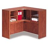 ALERA Valencia Series Corner Open Storage Hutch, 42w x 42d x 36h, Mahogany