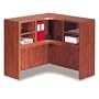 Alera Valencia Series Corner Open Storage Hutch, 42w x 42d x 36h, Medium Cherry
