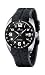 Lotus Men's Quartz Watch with Black Dial Analogue Display and Black Rubber Strap 15568/3
