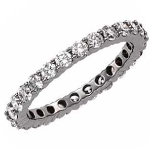 14Kt White Gold Diamond Anniversary Eternity Band