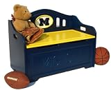 Best Price University of Michigan Wolverines Kids Furniture Storage Toy Bench