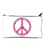 Artsmith, Inc. Clutch Bag Purse (2-Sided) Flowered Peace Symbol Pnk