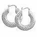 Sterling Silver Hoop Earrings 30mm C shaped Basket title=