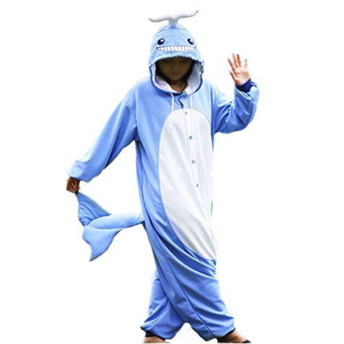 WOTOGOLD Animal Cosplay Costume Unisex Adult Blue Whale Pajamas