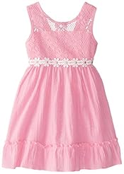 Girls  Cotton  Dress With Ruffles