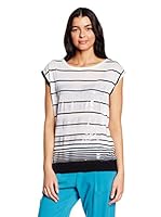 Marc Cain Camiseta Manga Corta (Blanco / Azul Oscuro)