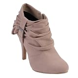 Brinley Co Womens Buckle Accent High Heel Bootie