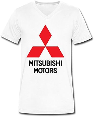 Men's Mitsubishi Motors Logo V Neck Tee Medium White