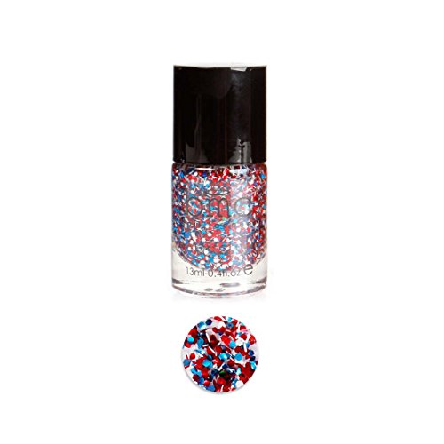 BMC Individual Bottle Multicolor Mix Shapes Finger Nail Art Glitter Polish Lacquer - Under the Pier