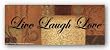 Words To Live By Patchwork: Live Laugh Love by Smith-Haynes 10"x4" Art Print Poster