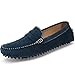 SUNROLAN Men's Dress Shoes Suede Slip on Flats Dress Loafer Slim Mocassin Leather Boat Driving Shoes 2019