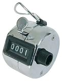 LIGHTWEIGHT HAND TALLY COUNTER 4 DIGIT FINGER RING HOLDER