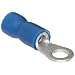 Morris Products 10036 Ring Terminal, Vinyl Insulated, Blue, 16-14 Wire Size, #10 Stud Size (Pack of 100)