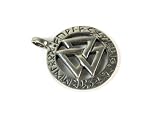 Viking Valknut Pewter Pendant on Cord Necklace, The Norse Collection